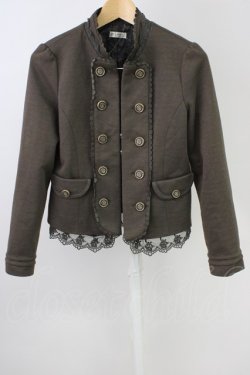 画像1: axes femme / ナポレオン風カットジャケット M カーキ T-25-11-09-042-AX-JA-SA-ZT