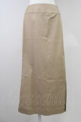 INGEBORG / スリットロングスカート L ベージュ T-25-11-09-043-LO-SK-AS-ZT400