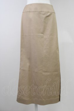 画像1: INGEBORG / スリットロングスカート L ベージュ T-25-11-09-043-LO-SK-AS-ZT