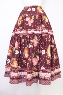 画像2: PINK HOUSE / Very Berry Heartプリントスカート  ボルドー T-25-11-09-049-LO-SK-SA-ZT