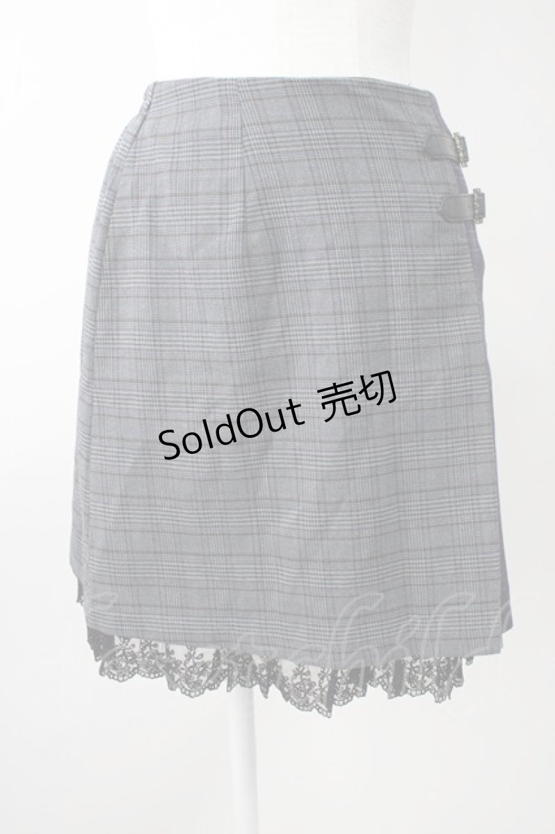 画像1: 【SALE】axes femme POETIQUE / パッチワーク切替えミニスカート M チャコール T-25-11-09-050-AX-SK-SA-ZH (1)
