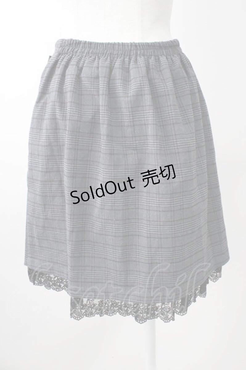 画像2: 【SALE】axes femme POETIQUE / パッチワーク切替えミニスカート M チャコール T-25-11-09-050-AX-SK-SA-ZH (2)