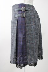 画像3: 【SALE】axes femme POETIQUE / パッチワーク切替えミニスカート M チャコール T-25-11-09-050-AX-SK-SA-ZH (3)