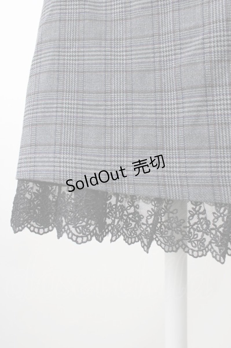 画像4: 【SALE】axes femme POETIQUE / パッチワーク切替えミニスカート M チャコール T-25-11-09-050-AX-SK-SA-ZH (4)