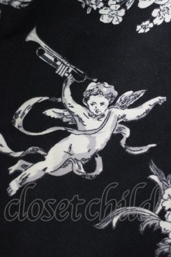 画像4: axes femme / エンジェルローズプリントスカート  黒Ｘ白 T-25-11-09-051-AX-SK-SA-ZT