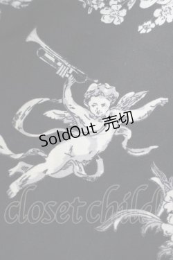 画像4: axes femme / エンジェルローズプリントスカート  黒Ｘ白 T-25-11-09-051-AX-SK-SA-ZT