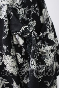 画像5: axes femme / エンジェルローズプリントスカート  黒Ｘ白 T-25-11-09-051-AX-SK-SA-ZT