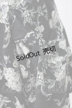 画像5: axes femme / エンジェルローズプリントスカート  黒Ｘ白 T-25-11-09-051-AX-SK-SA-ZT