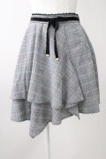 axes femme POETIQUE / グレンチェックスカート M グレー T-25-11-09-052-AX-SK-SA-ZT