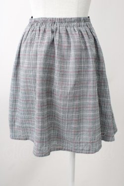 画像2: axes femme POETIQUE / グレンチェックスカート M グレー T-25-11-09-052-AX-SK-SA-ZT