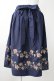 画像1: axes femme / ばら刺繍フレアスカート M 紺 T-25-11-09-053-AX-SK-SA-ZT (1)