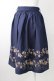 画像2: axes femme / ばら刺繍フレアスカート M 紺 T-25-11-09-053-AX-SK-SA-ZT (2)