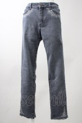 axes femme / ポケット刺繍デニムパンツ S グレー T-25-11-09-054-AX-PA-SA-ZT418