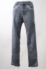 画像1: 【SALE】axes femme / ポケット刺繍デニムパンツ S グレー T-25-11-09-054-AX-PA-SA-ZT418 (1)