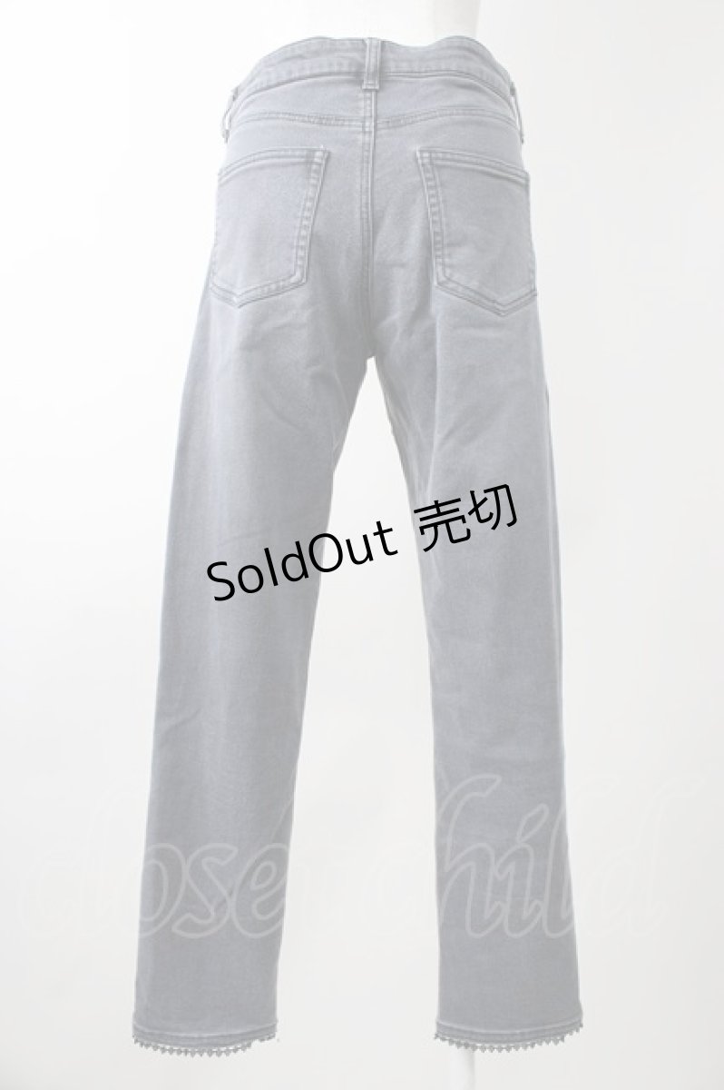 画像2: 【SALE】axes femme / ポケット刺繍デニムパンツ S グレー T-25-11-09-054-AX-PA-SA-ZT418 (2)