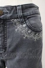 画像3: 【SALE】axes femme / ポケット刺繍デニムパンツ S グレー T-25-11-09-054-AX-PA-SA-ZT418 (3)