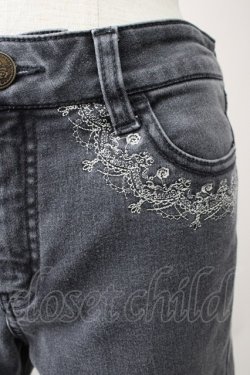 画像3: axes femme / ポケット刺繍デニムパンツ S グレー T-25-11-09-054-AX-PA-SA-ZT