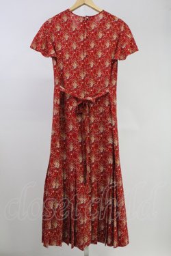 画像2: PINK HOUSE / フラワーブーケ総柄シフォンプリーツワンピース  赤 T-25-11-09-007-LO-OP-HD-ZT