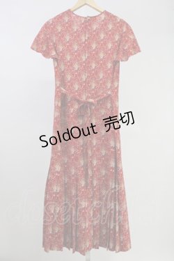 画像2: PINK HOUSE / フラワーブーケ総柄シフォンプリーツワンピース  赤 T-25-11-09-007-LO-OP-HD-ZT505
