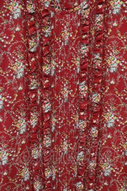 画像3: PINK HOUSE / フラワーブーケ総柄シフォンプリーツワンピース  赤 T-25-11-09-007-LO-OP-HD-ZT