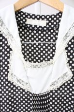 画像4: 【SALE】PINK HOUSE / ドット半袖ワンピース  黒Ｘ白 T-25-11-09-008-LO-OP-SA-ZT504 (4)