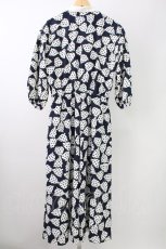画像2: 【SALE】INGEBORG / ドットリボン総柄シャツワンピース  黒Ｘ白 T-25-11-09-009-LO-OP-SA-ZT504 (2)