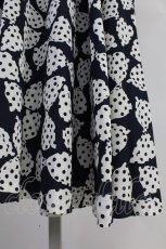 画像5: 【SALE】INGEBORG / ドットリボン総柄シャツワンピース  黒Ｘ白 T-25-11-09-009-LO-OP-SA-ZT504 (5)
