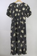 PINK HOUSE / 麦わらドット半袖ワンピース  黒Ｘアイボリー T-25-11-09-010-LO-OP-SA-ZT
