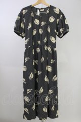 PINK HOUSE / 麦わらドット半袖ワンピース  黒Ｘアイボリー T-25-11-09-010-LO-OP-SA-ZT504