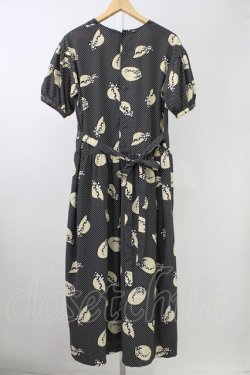 画像2: PINK HOUSE / 麦わらドット半袖ワンピース  黒Ｘアイボリー T-25-11-09-010-LO-OP-SA-ZT