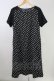 画像1: Ph Blue / レース切り替えドットワンピース  ブラック T-25-11-09-011-LO-OP-SA-ZT (1)