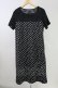 画像2: Ph Blue / レース切り替えドットワンピース  ブラック T-25-11-09-011-LO-OP-SA-ZT (2)