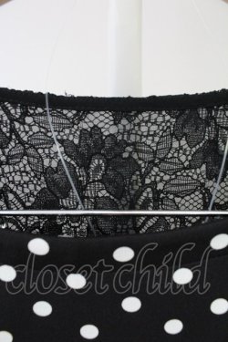 画像3: Ph Blue / レース切り替えドットワンピース  ブラック T-25-11-09-011-LO-OP-SA-ZT