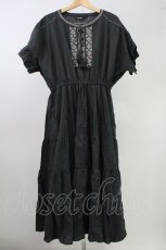 画像1: 【SALE】PINK HOUSE / フロント刺繍半袖ロングワンピース  グレー T-25-11-09-012-LO-OP-SA-ZT509 (1)