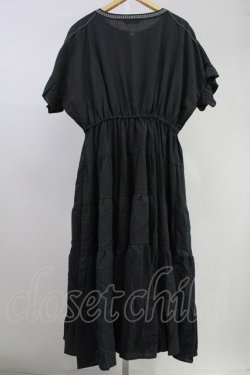 画像2: PINK HOUSE / フロント刺繍半袖ロングワンピース  グレー T-25-11-09-012-LO-OP-SA-ZT