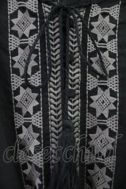 画像4: PINK HOUSE / フロント刺繍半袖ロングワンピース  グレー T-25-11-09-012-LO-OP-SA-ZT