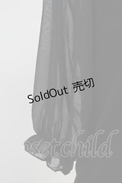 画像4: axes femme POETIQUE / 袖シフォン襟付きプルオーバー M ブラック T-25-11-09-013-AX-TO-SA-ZT