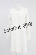 【SALE】PINK HOUSE / ハイネック裾フリル長袖チュニック  キナリ T-25-11-09-014-LO-OP-SA-ZT509
