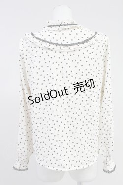 画像2: axes femme / フリルドットブラウス M ベージュ T-25-11-09-016-AX-BL-SA-ZT509