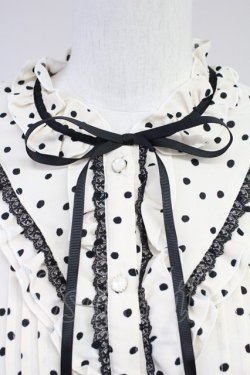 画像3: axes femme / フリルドットブラウス M ベージュ T-25-11-09-016-AX-BL-SA-ZT