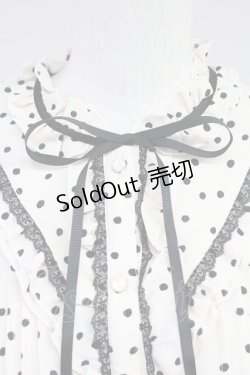 画像3: axes femme / フリルドットブラウス M ベージュ T-25-11-09-016-AX-BL-SA-ZT509