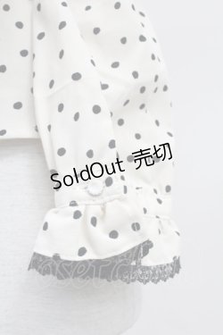 画像4: axes femme / フリルドットブラウス M ベージュ T-25-11-09-016-AX-BL-SA-ZT509