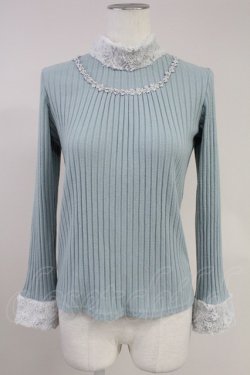 画像1: axes femme / ファースタンドインナープルオーバー  サックス T-25-11-09-018-AX-TO-SA-ZT