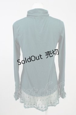 画像2: axes femme / 巻き薔薇レースハイネックカットソー  グリーン T-25-11-09-020-AX-TO-SA-ZT