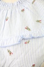 画像4: 【SALE】axes femme POETIQUE / ストライプローズブラウス M サックス T-25-11-09-002-AX-BL-SA-ZH (4)