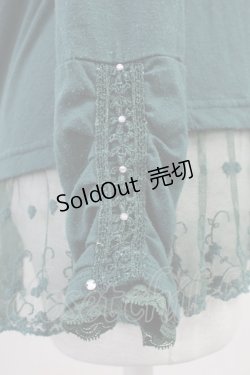 画像3: axes femme / 巻き薔薇レースハイネックカットソー  グリーン T-25-11-09-020-AX-TO-SA-ZT