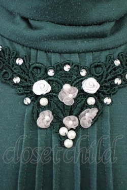 画像4: axes femme / 巻き薔薇レースハイネックカットソー  グリーン T-25-11-09-020-AX-TO-SA-ZT