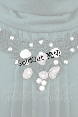 画像4: axes femme / 巻き薔薇レースハイネックカットソー  グリーン T-25-11-09-020-AX-TO-SA-ZT