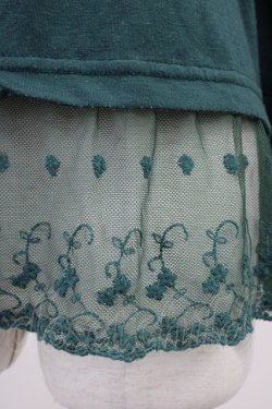 画像5: axes femme / 巻き薔薇レースハイネックカットソー  グリーン T-25-11-09-020-AX-TO-SA-ZT