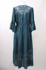 画像2: 【SALE】axes femme / バックレースロングガウン  グリーン T-25-11-09-021-AX-TO-SA-ZT509 (2)